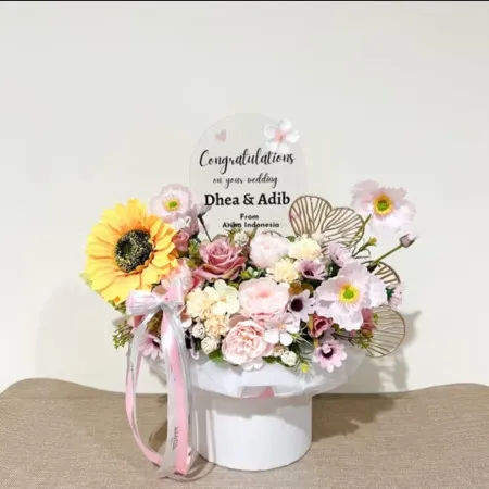 Bloom Box Akrilik Ucapan Wedding Pasuruan